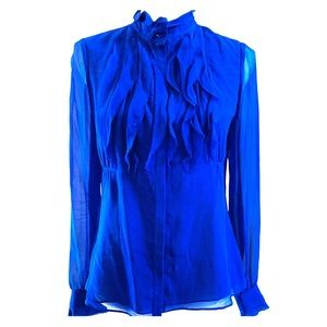 Ruffled chiffon blouse